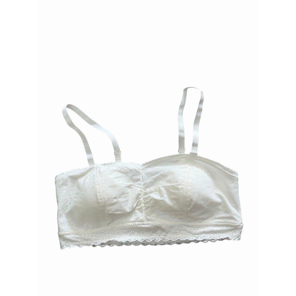 Torrid 2X White Unlined 4-Way Stretch Lace Bandeau Bra B17